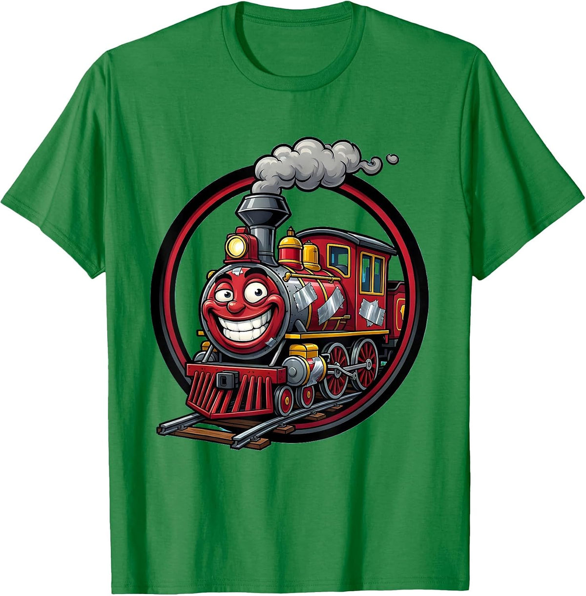 Men's Not Always a Train Wreck Duct Tape Engine T-Shirt - Kelly Green