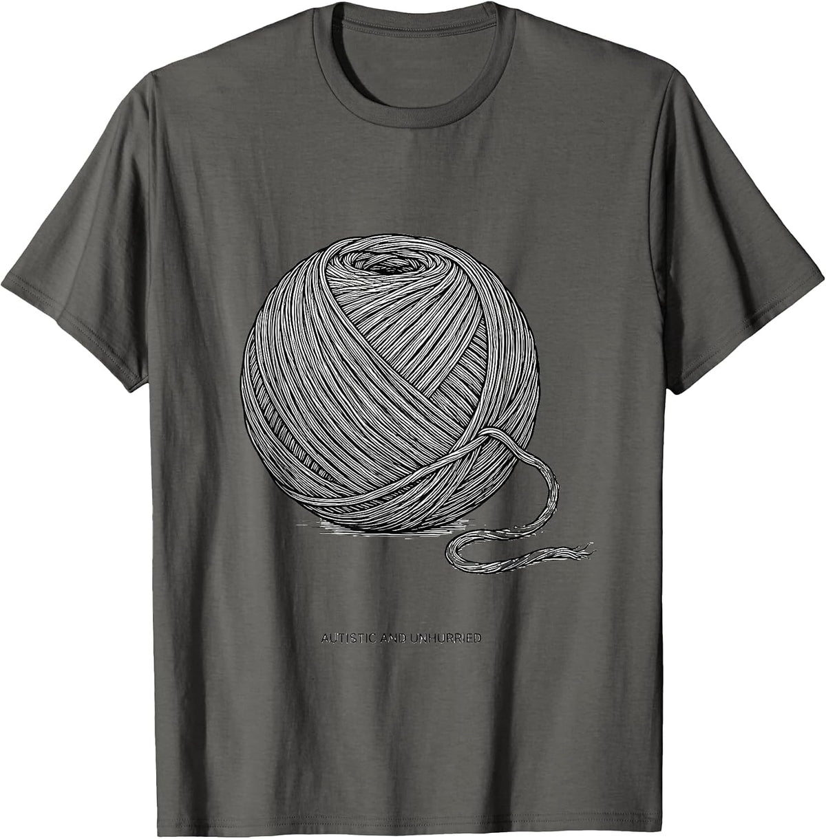 Autistic And Unhurried Neurodiverse ADHD Awareness Gift T-Shirt - Asphalt Grey