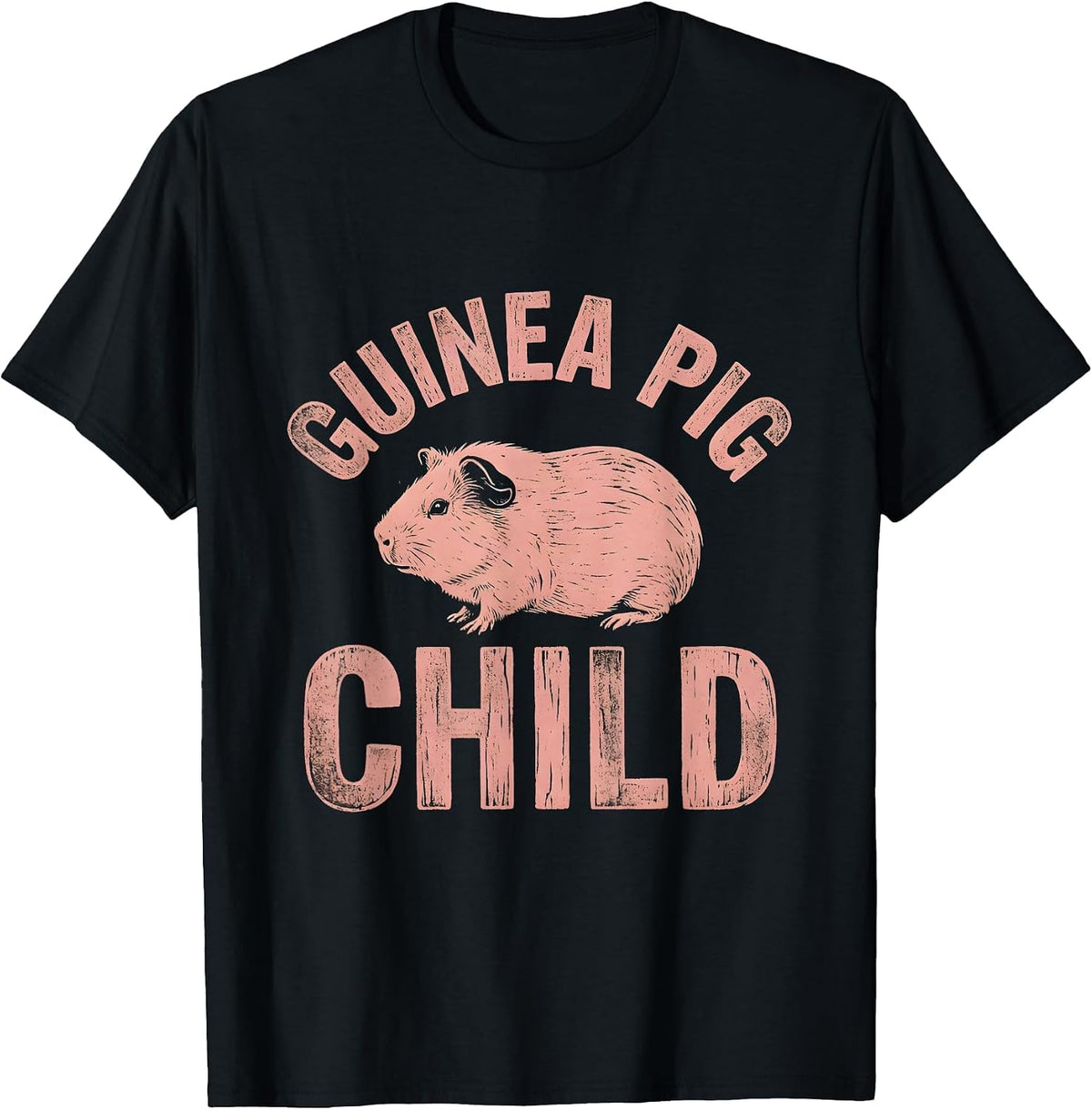 Men's Eldest Daughter Guinea Pig Child Funny Design T-Shirt - Black