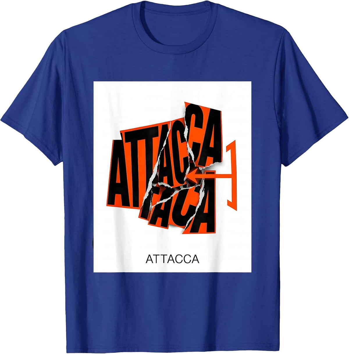 Attacca New Wave Typography Music Teacher Halloween Ghost T-Shirt - Royal Blue