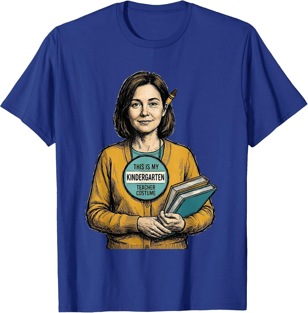 Men's This Is My Kindergarten Teacher Costume Funny Halloween T-Shirt - Royal Blue