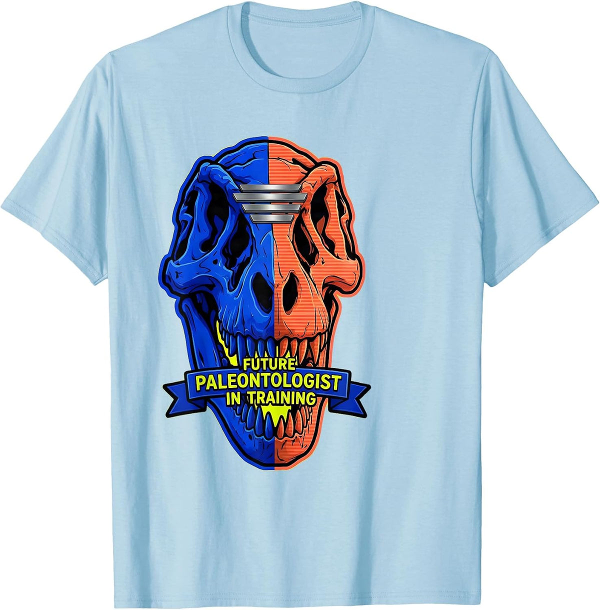 Men's Future Paleontologist In Training Dinosaur Design T-Shirt - Baby Blue