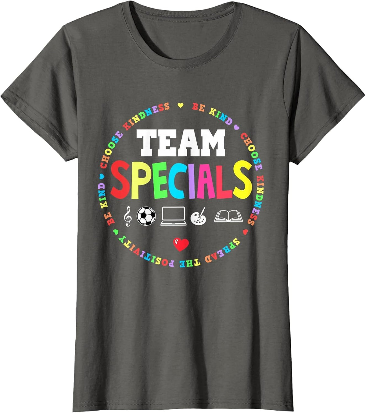 Team Specials Teacher Tribe Squad Back to Primary School T-Shirt - Asphalt Grey