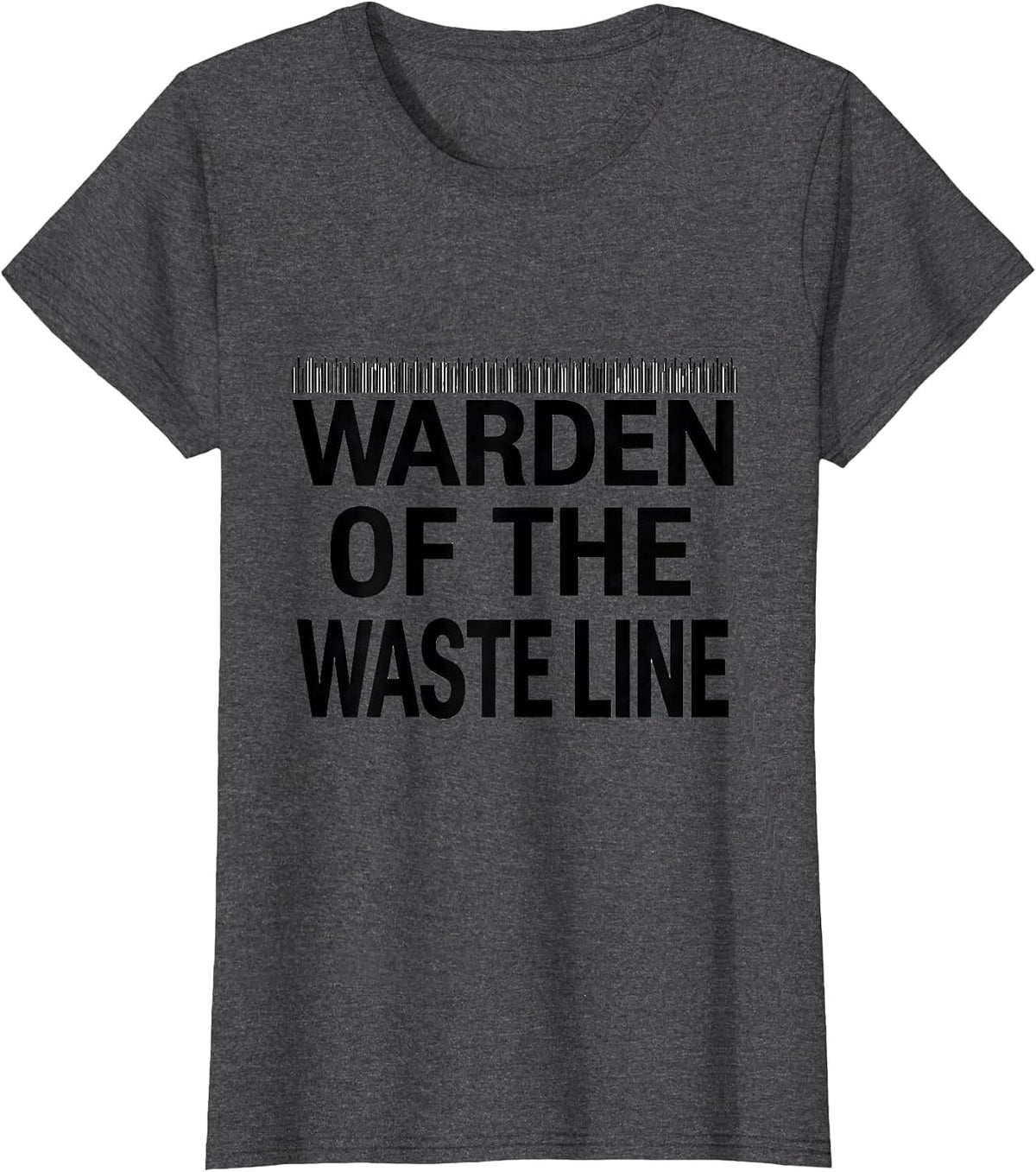 Women's Warden Of The Waste Line Funny Plumber Pipefitter Gift T-Shirt - Dark Heather Grey