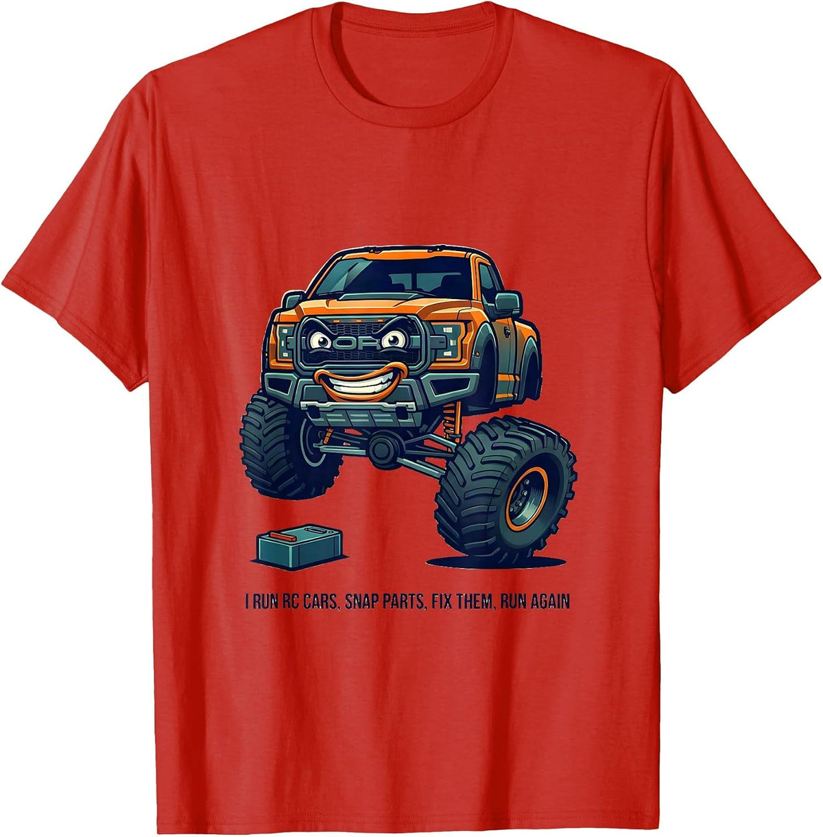 Men's I Run RC Cars Snap Parts Fix Them Run Again RC Racer T-Shirt - Red