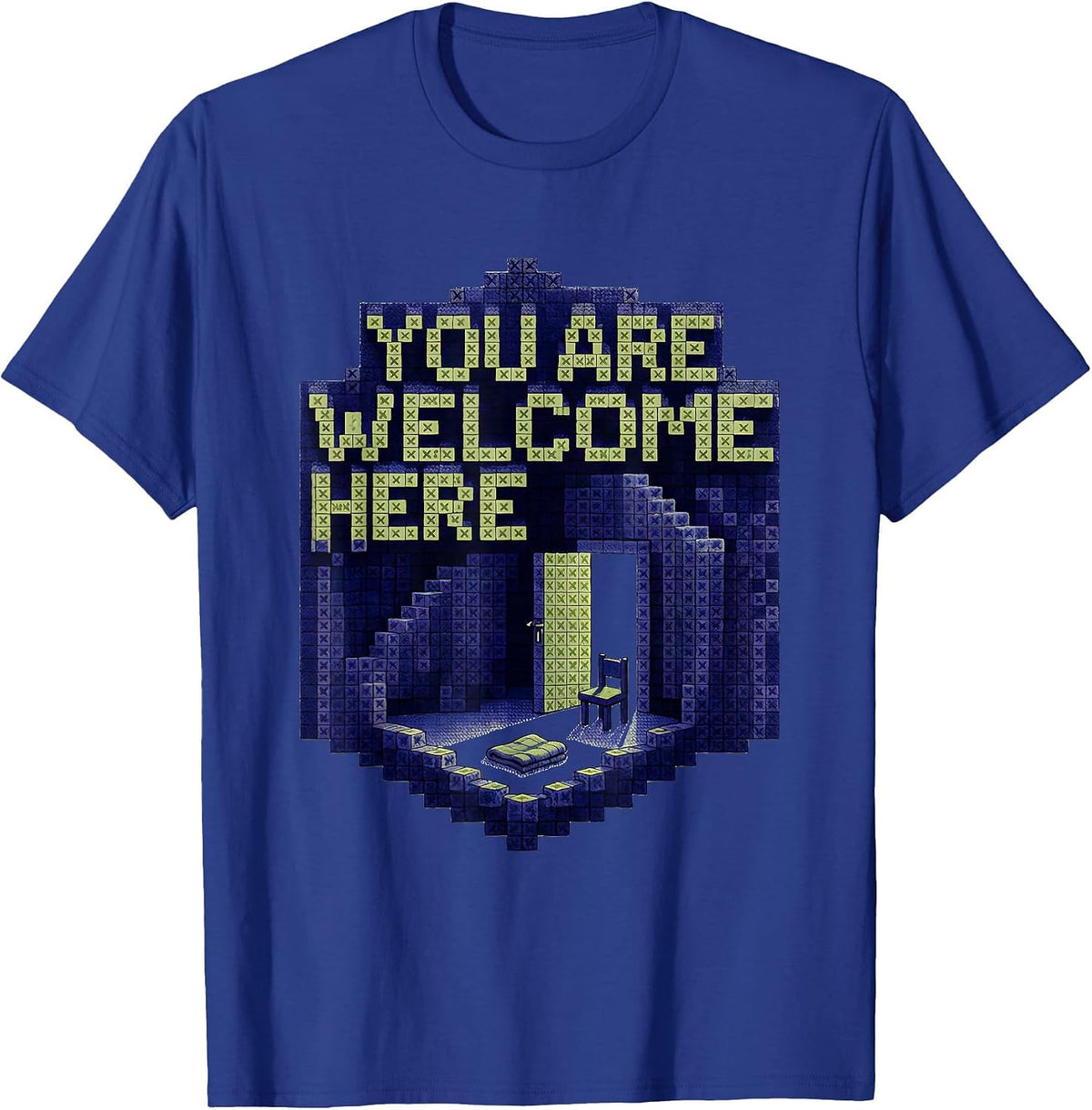 You Are Welcome Here Supportive Counselor Mental Health T-Shirt - Royal Blue