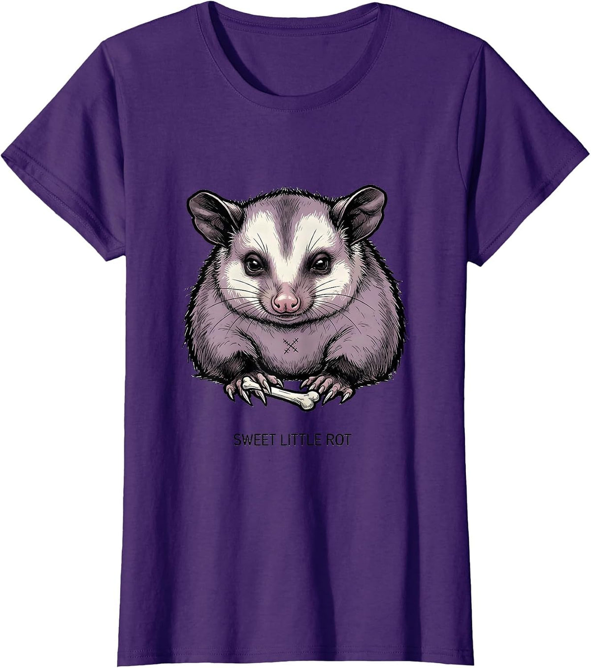 Women's Sweet Little Rot Y2K Goth Emo Alt Streetwear Gift T-Shirt - Purple