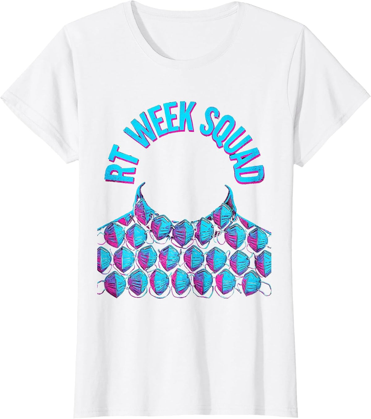 Women's RT Week Squad Risograph Respiratory Therapist RT Care Week T-Shirt - White