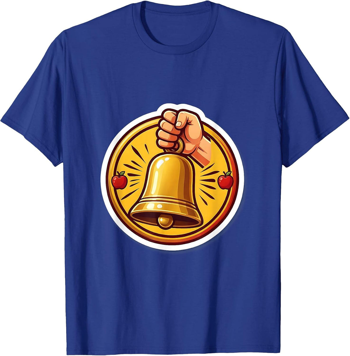 Third Grade Teacher Old School Bell Illustration T-Shirt - Royal Blue