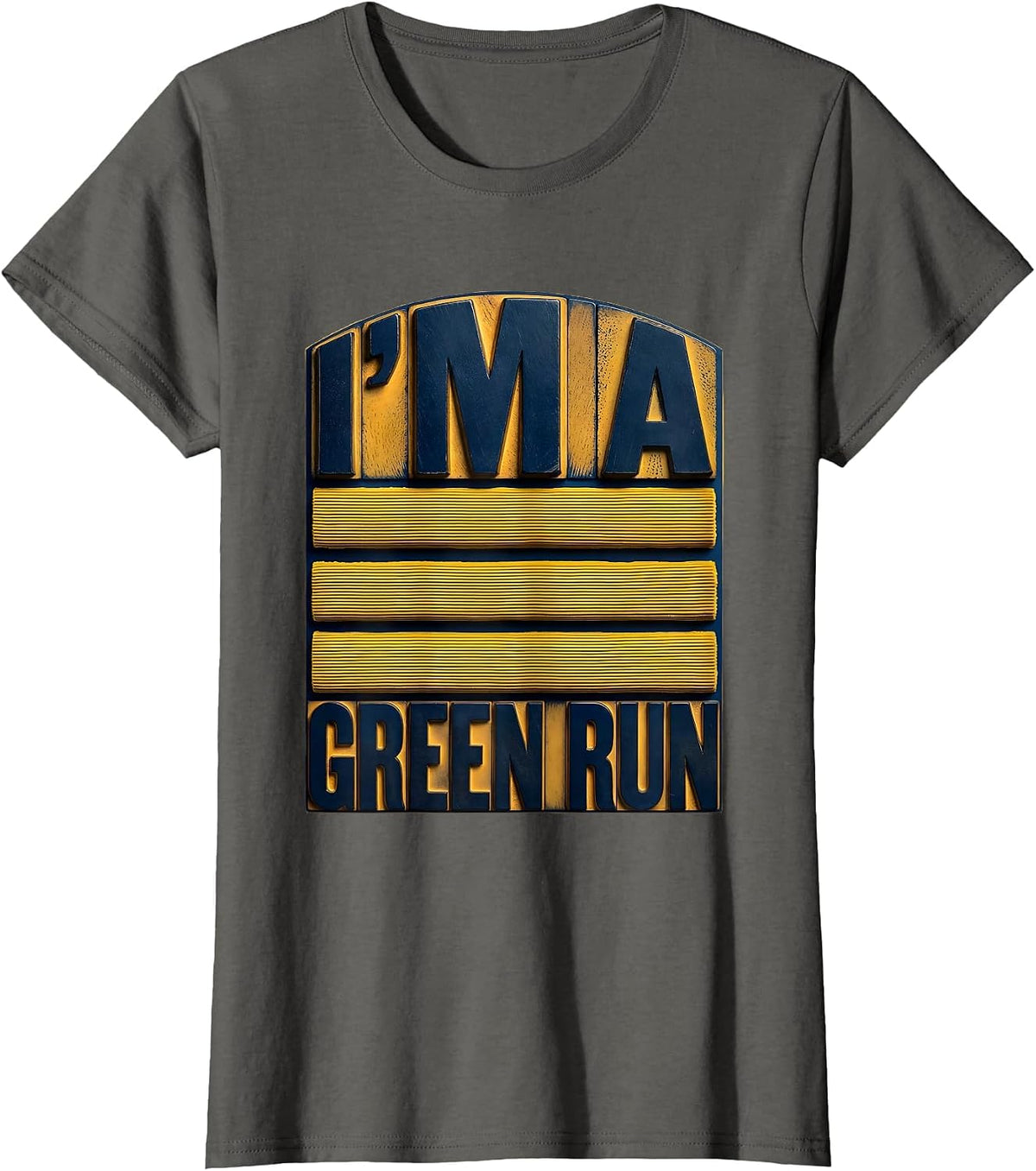 Women's I'm A Green Run Funny Ski Dad Snowboarder Gift T-Shirt - Asphalt Grey
