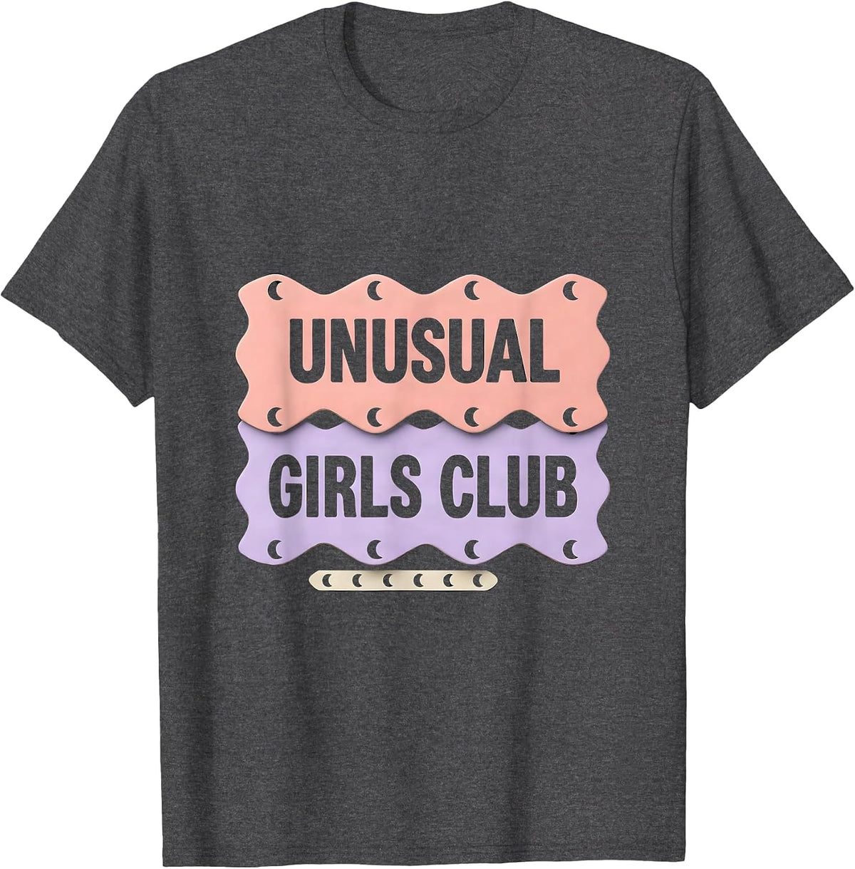Unusual Girls Club Pastel Goth Alt Girl Weird Aesthetic T-Shirt - Dark Heather Grey