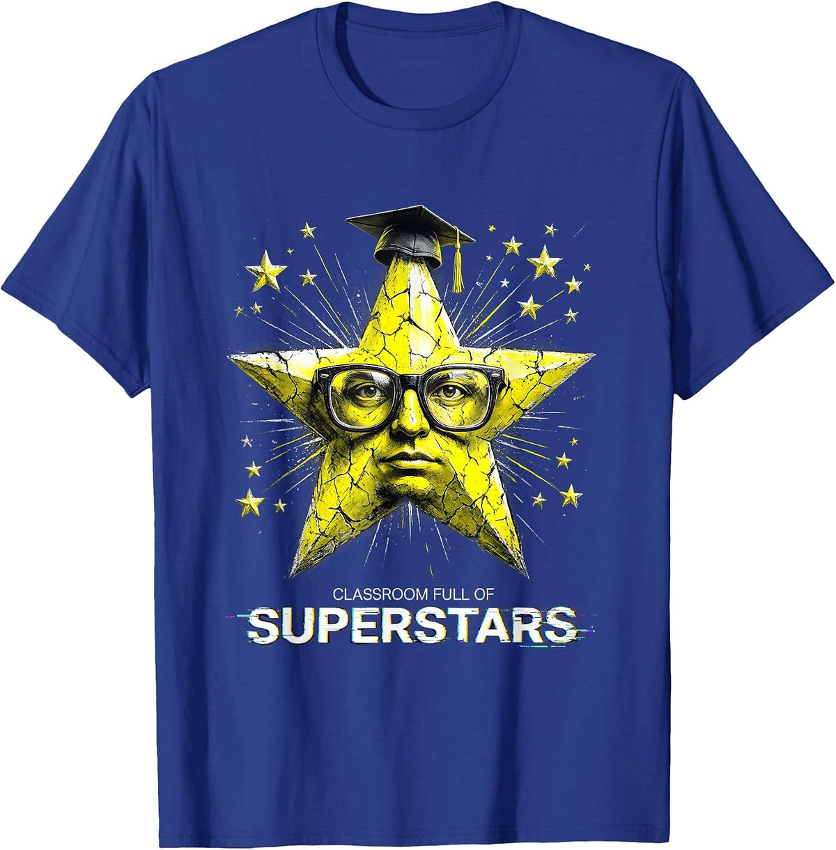 Classroom Full of Superstars 3rd Grade Teacher T-Shirt - Royal Blue