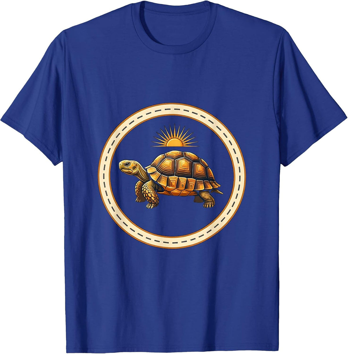 Tortoise on a Long Winding Road Graphic T-Shirt - Royal Blue