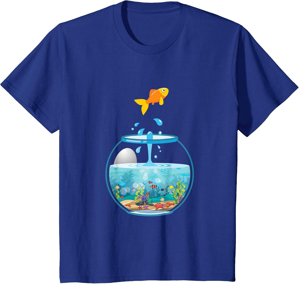 Cool Fishkeeper Aquarist Fishbowl T-Shirt - Royal Blue