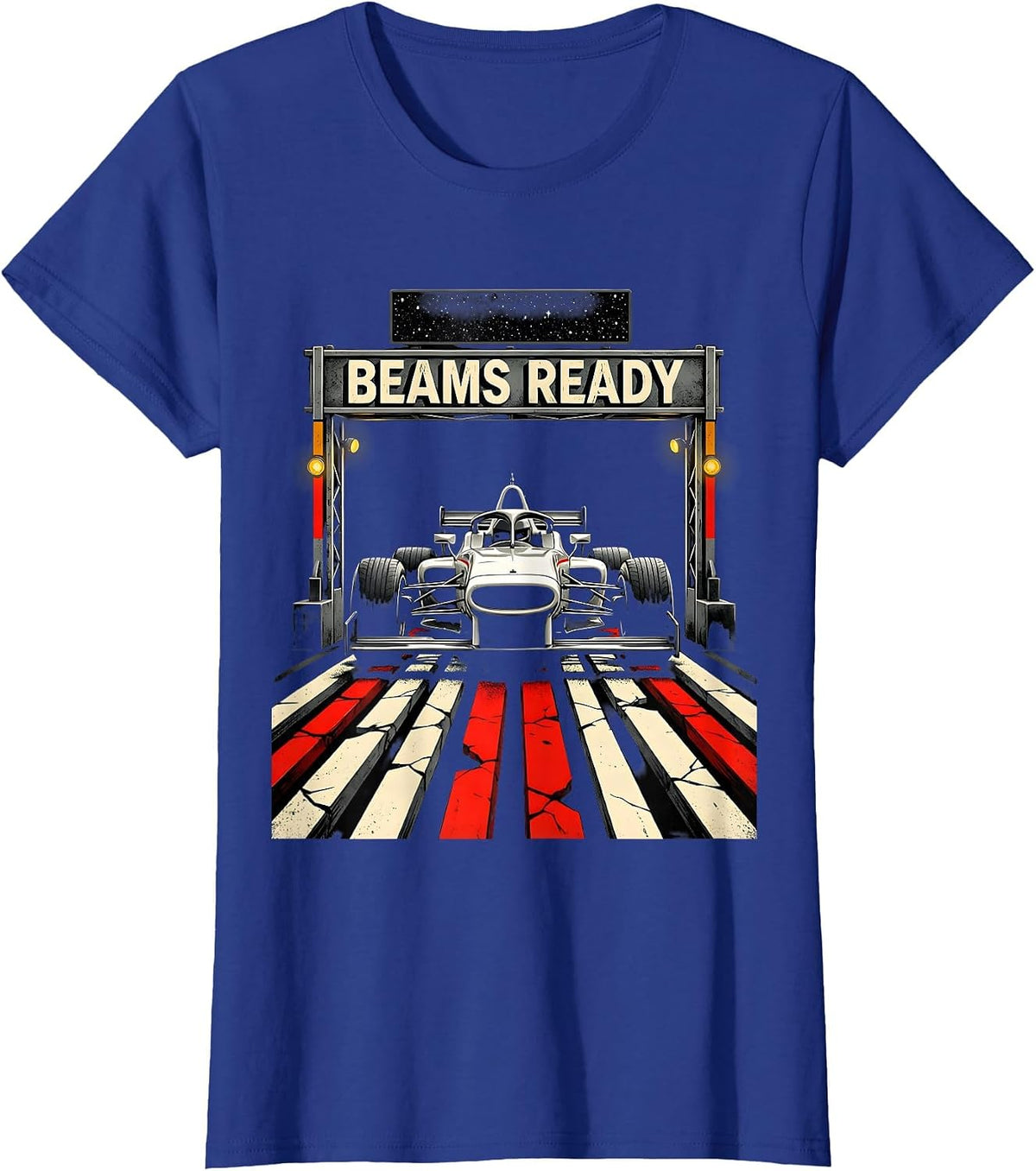 Women's Beams Ready Patriotic RC Car Racing Sprint Car Hobbyist Gift T-Shirt - Royal Blue