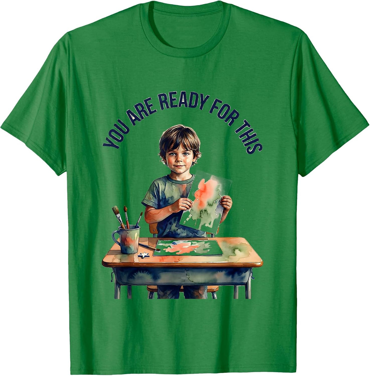 Men's You Are Ready For This Motivational Teacher Affirmation T-Shirt - Kelly Green
