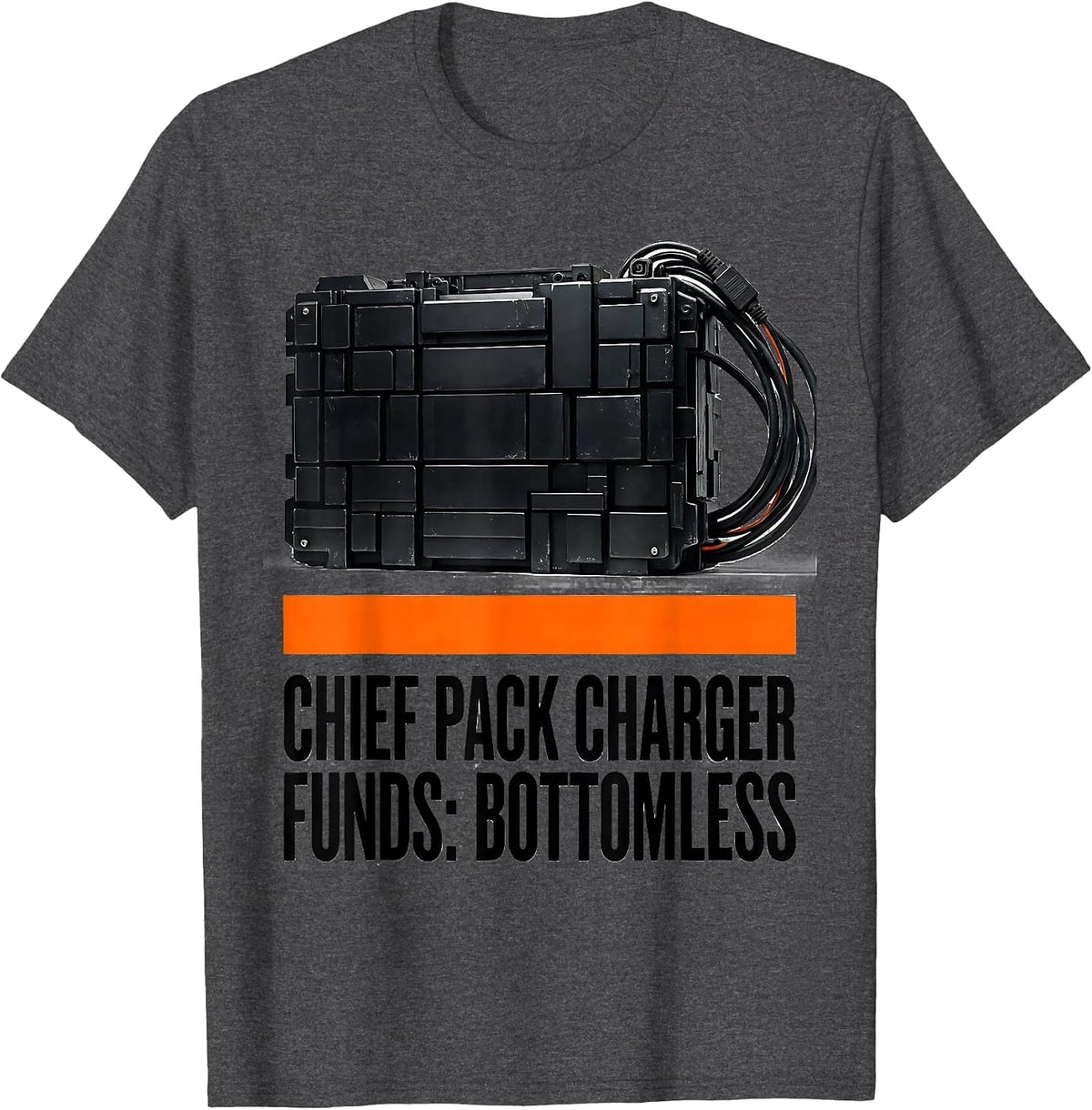 Chief Pack Charger Brutalist RC Car Racer Gift T-Shirt - Dark Heather Grey