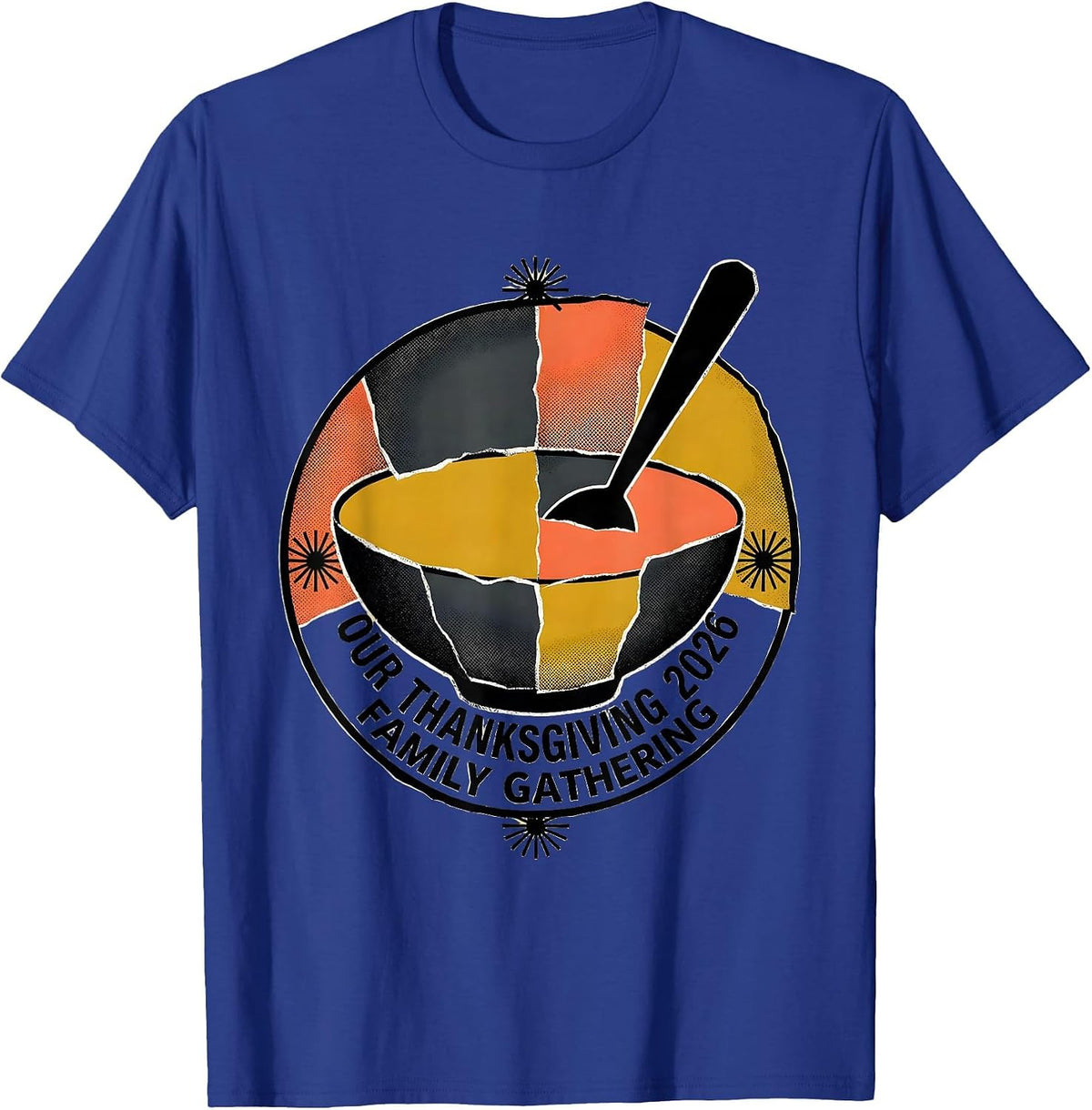 Men's Our Thanksgiving 2026 Family Gathering Midcentury Modern T-Shirt - Royal Blue