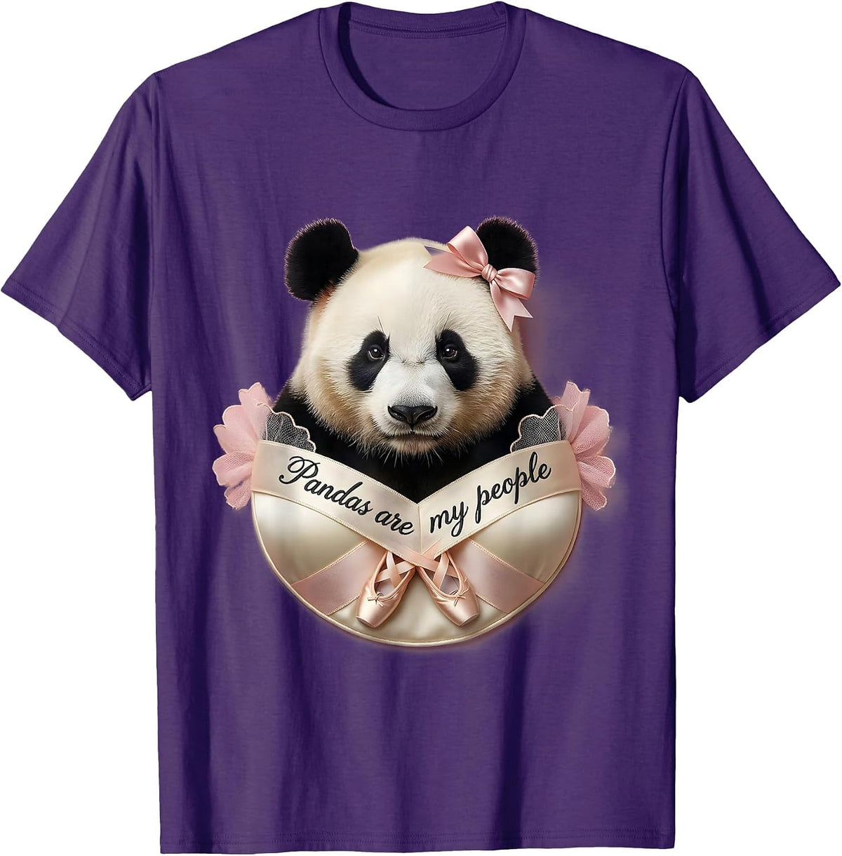 Men's Pandas Are My People Panda Lover Design T-Shirt - Purple