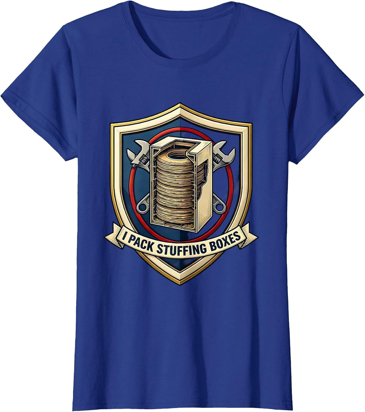Women's I Pack Stuffing Boxes Funny Plumber Pipefitter Plumbing T-Shirt - Royal Blue