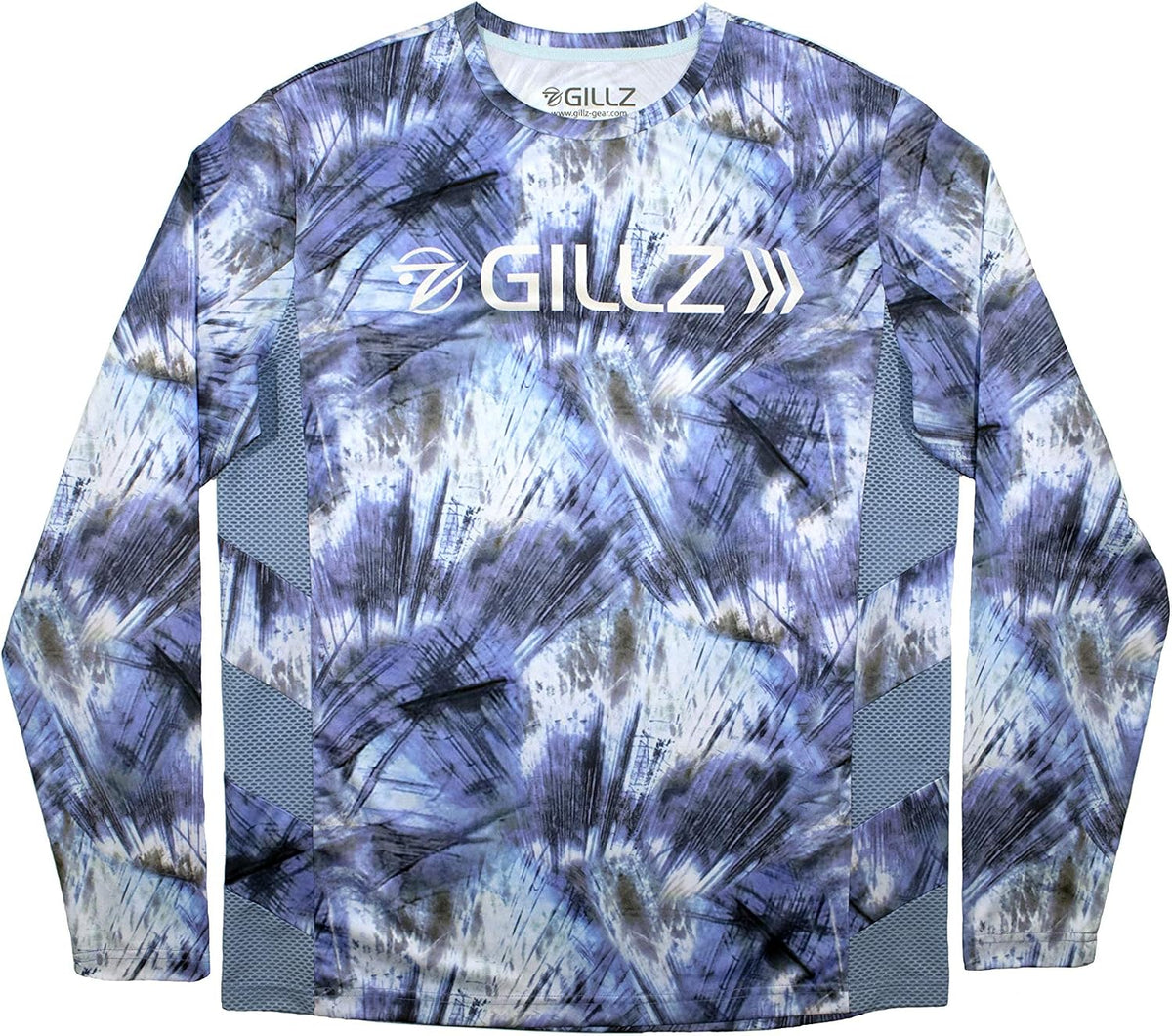 Gillz Men's Long Sleeve Waterman Series UV Fishing Shirt - UV Protection | Lightweight and Breathable | Moisture Wicking -