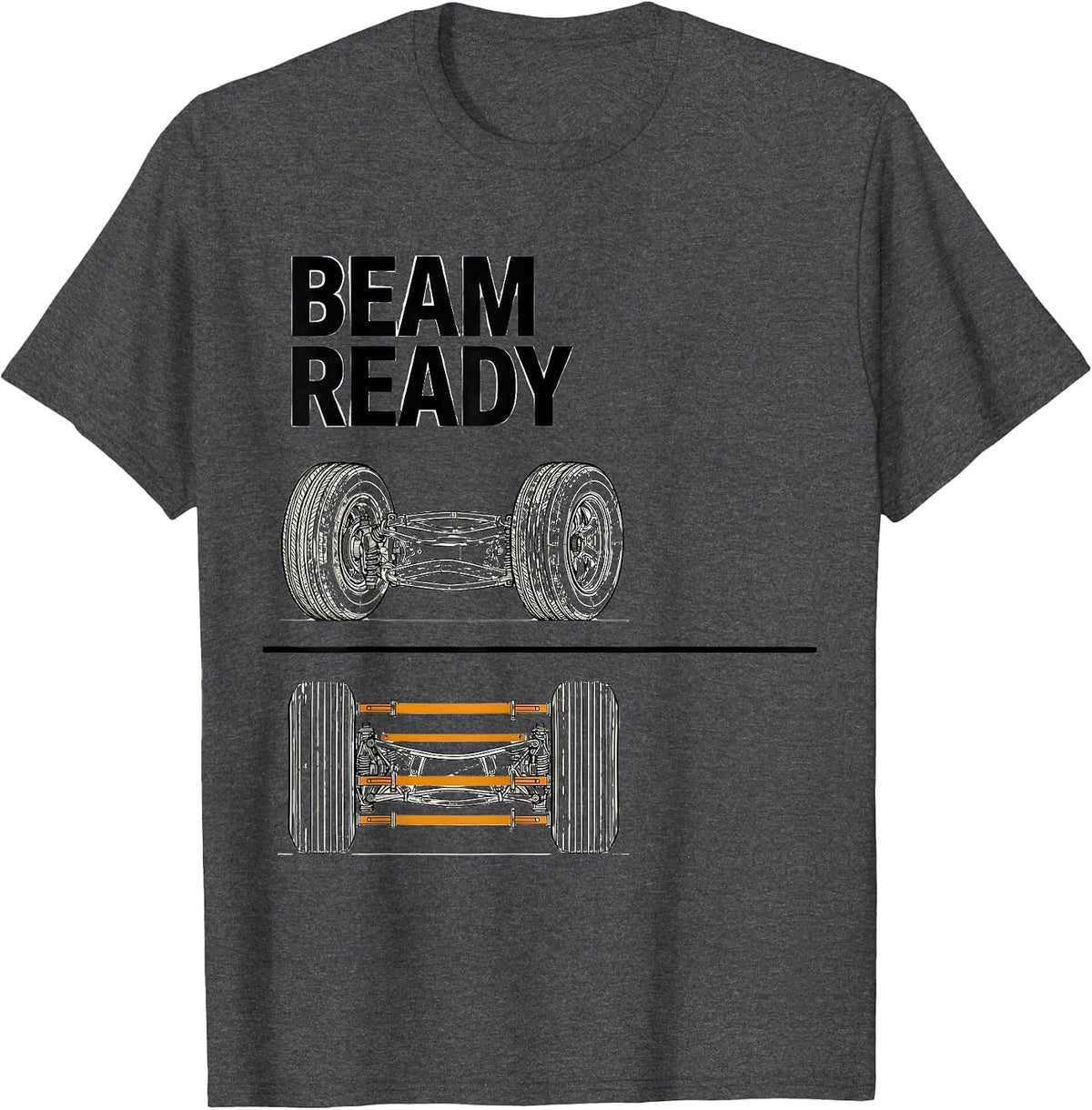 Beam Ready American Drag Racing RC Car Hobbyist T-Shirt - Dark Heather Grey