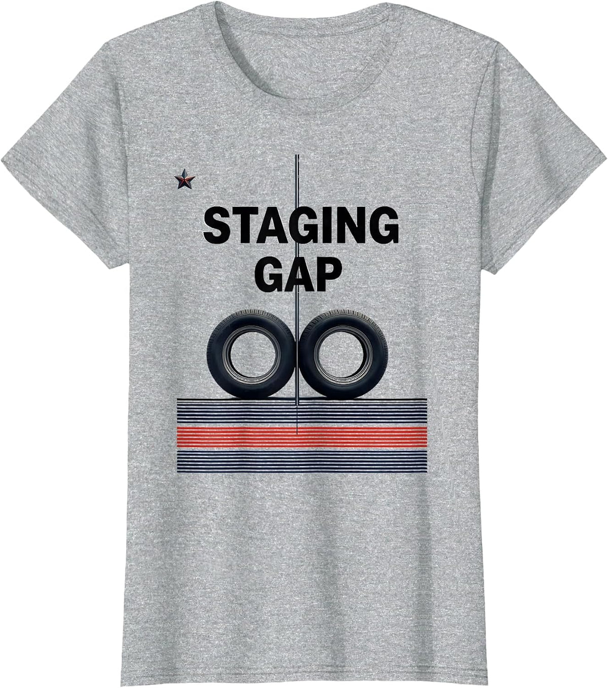 Staging Gap Minimalist American Flag RC Racing Hobbyist Gift T-Shirt - Heather Grey