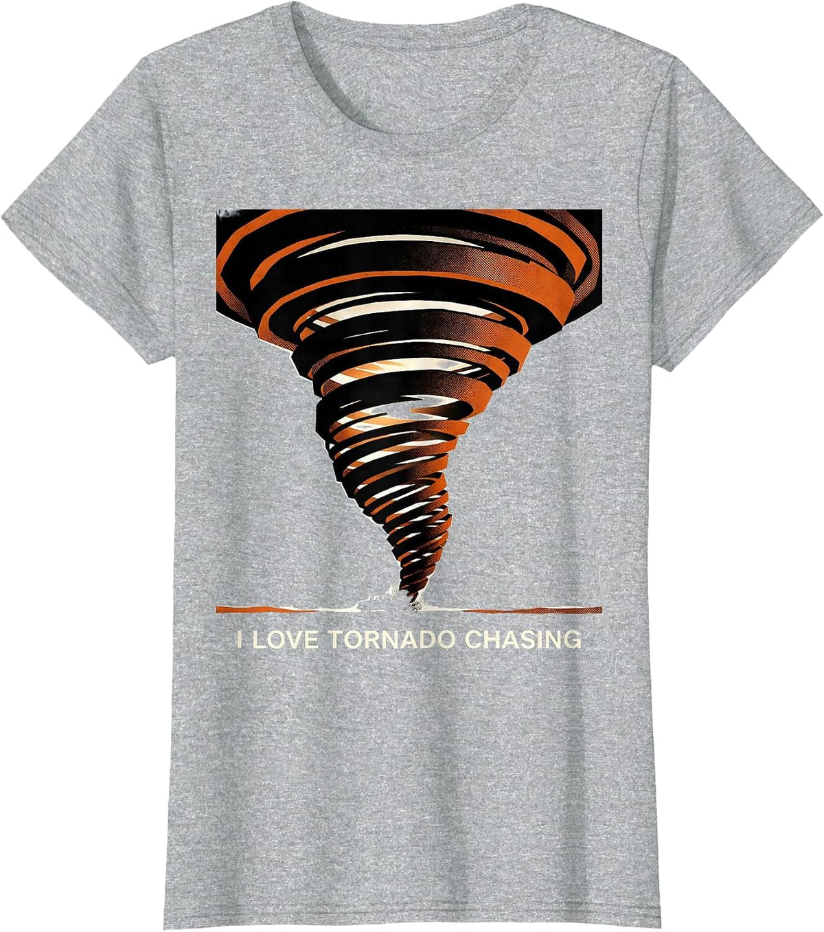 Women's I Love Tornado Chasing Minimalist Storm Chaser Meteorology T-Shirt - Heather Grey