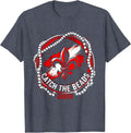 Catch The Beads Queen Mardi Gras Design T-Shirt - Heather Blue