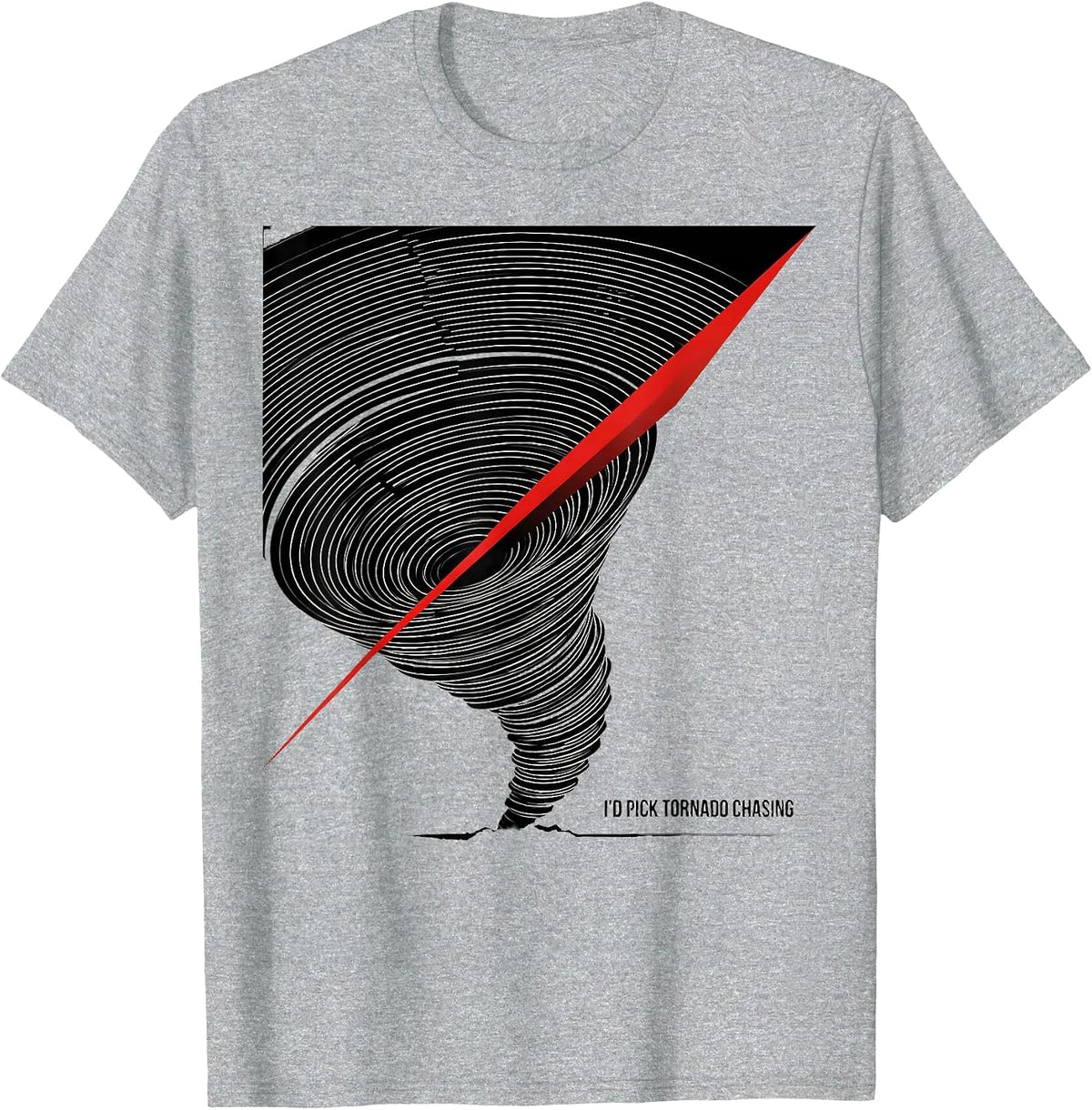 Men's I’d Pick Tornado Chasing Funny Storm Chaser Meteorology T-Shirt - Heather Grey