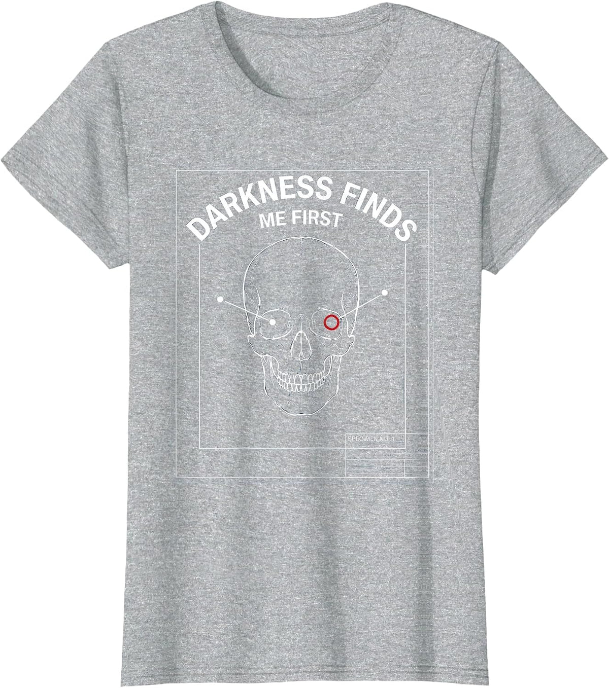 Darkness Finds Me First Goth Dark Aesthetic Design T-Shirt - Heather Grey