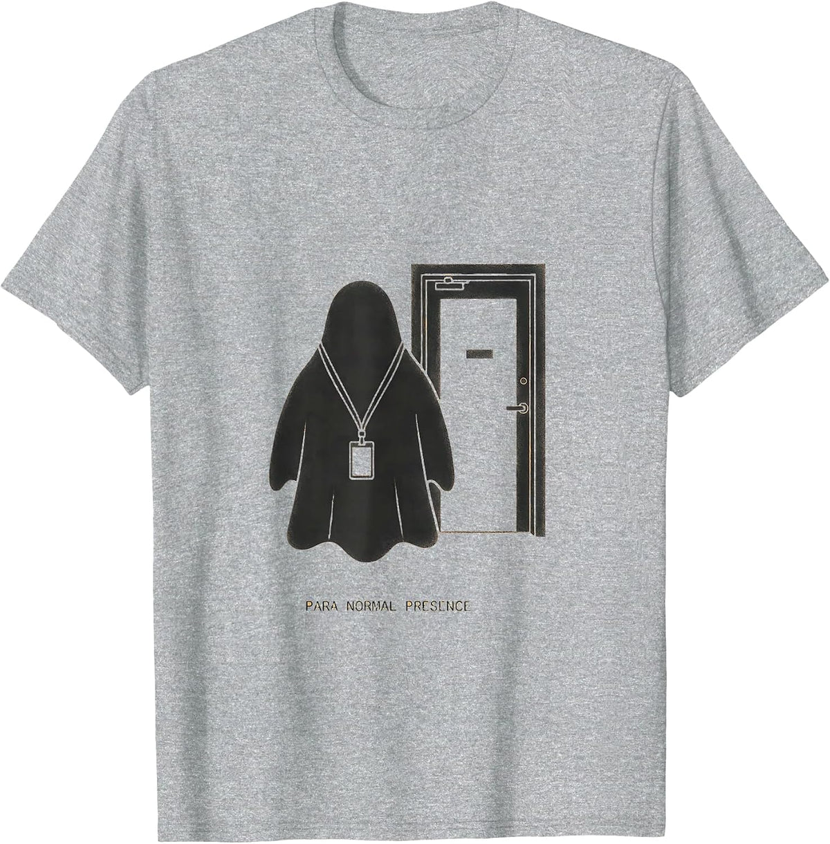 Men's Para Normal Presence Funny Ghost Paraprofessional Halloween T-Shirt - Heather Grey