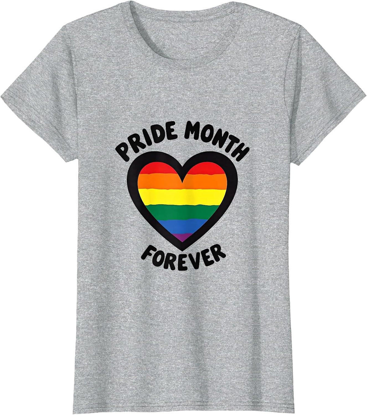 Pride Month Forever Bold Celebration Design T-Shirt - Heather Grey