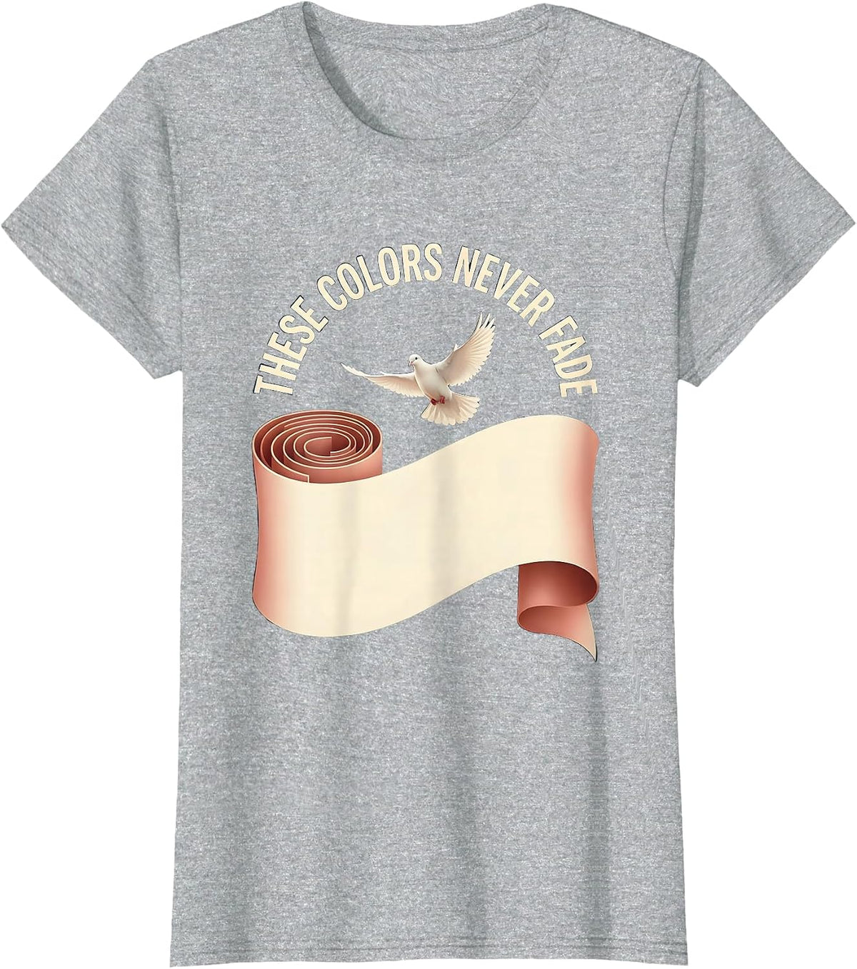These Colors Never Fade Pride Flag Design T-Shirt - Heather Grey