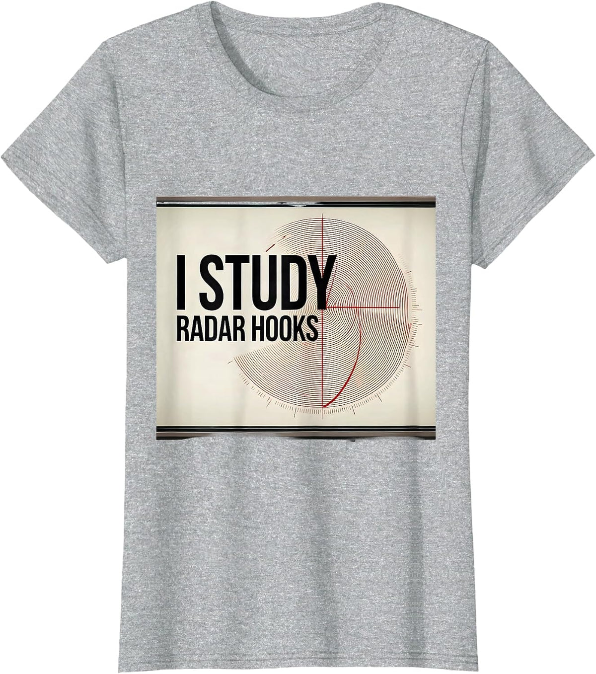 Women's I Study Radar Hooks Funny Storm Chaser Meteorology T-Shirt - Heather Grey