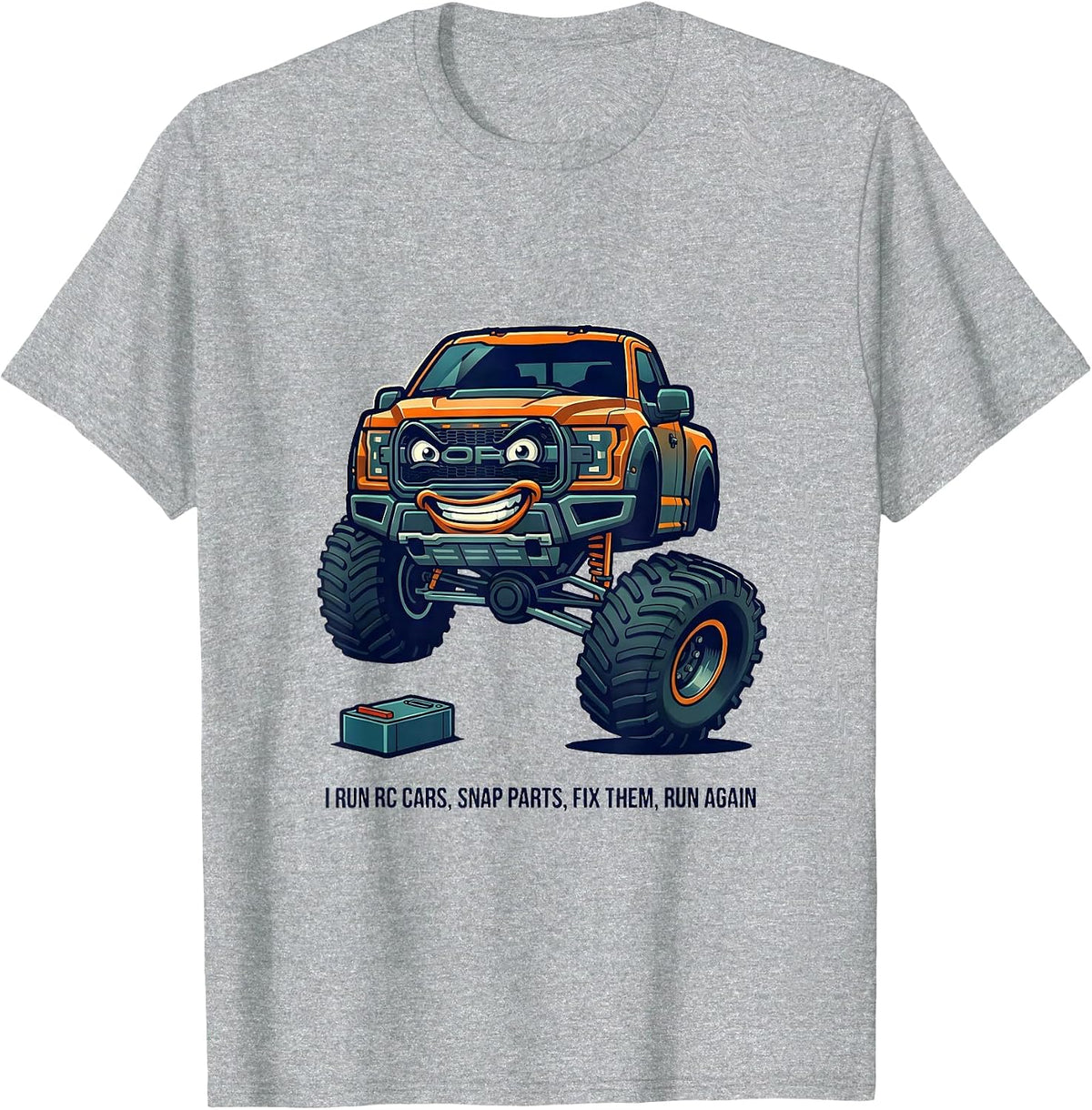 Men's I Run RC Cars Snap Parts Fix Them Run Again RC Racer T-Shirt - Heather Grey