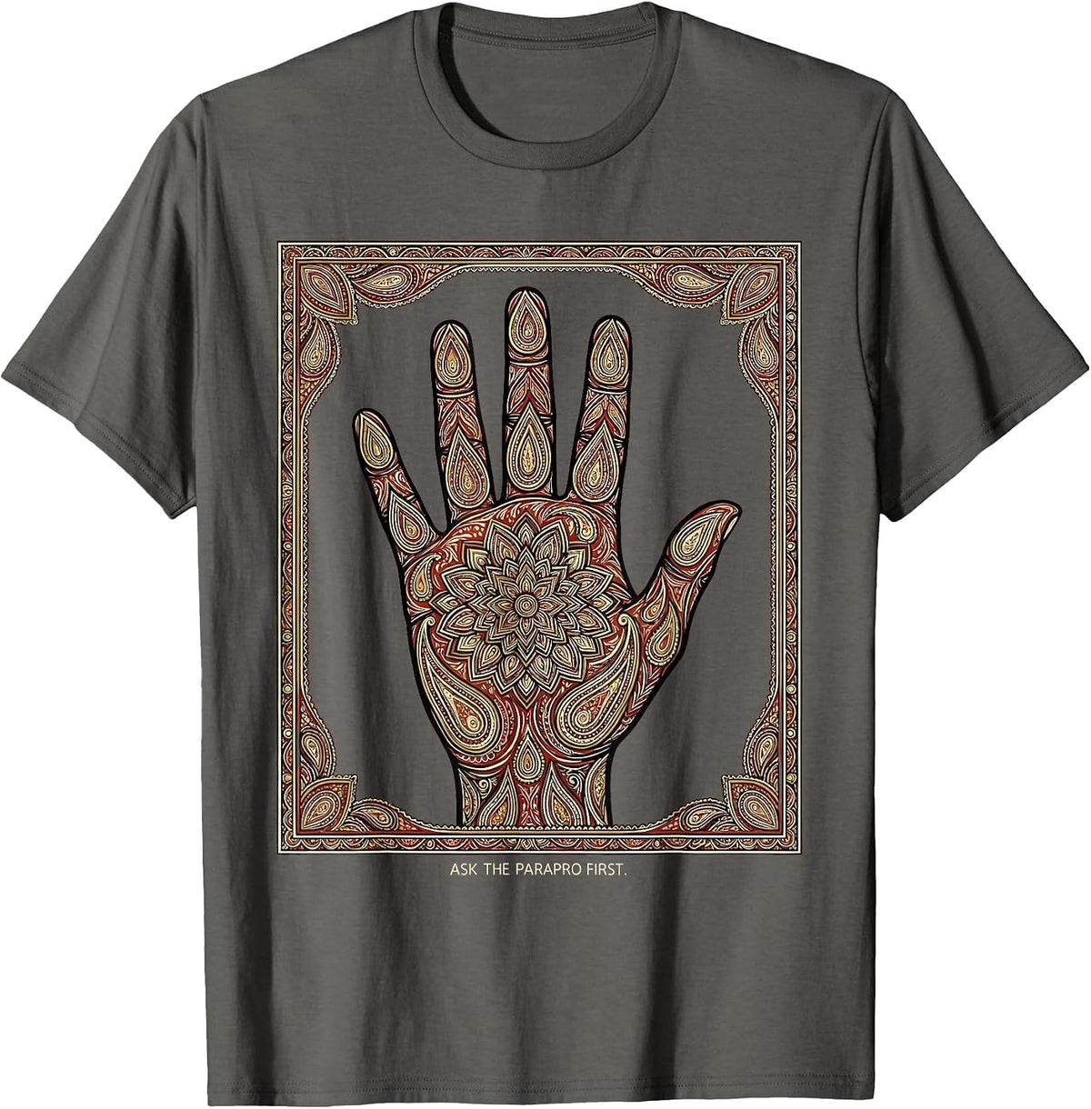 Ask the Parapro First Paraprofessional Design T-Shirt - Asphalt Grey