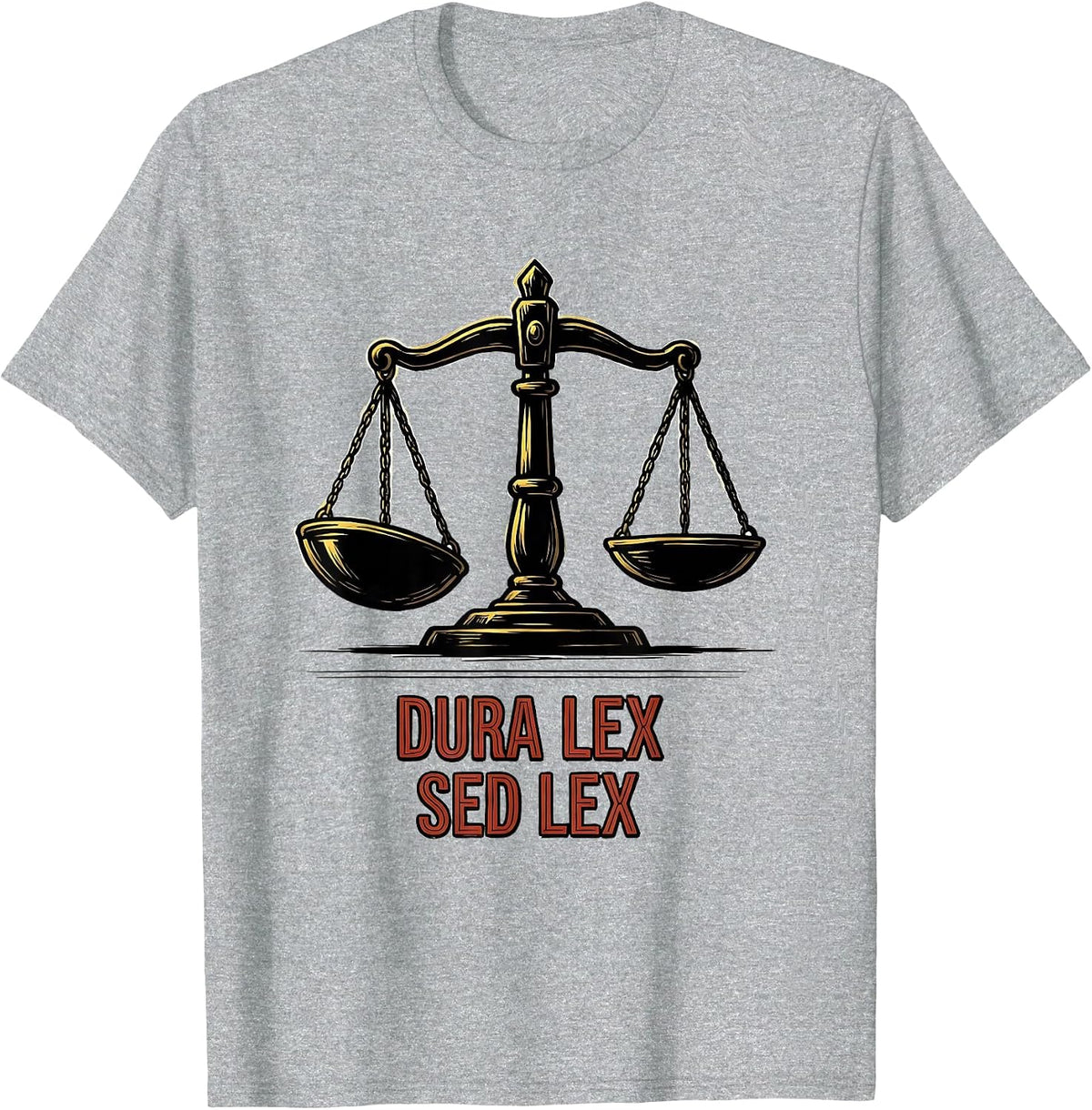 Men's Dura Lex Sed Lex Roman Empire SPQR History Meme Humor T-Shirt - Heather Grey