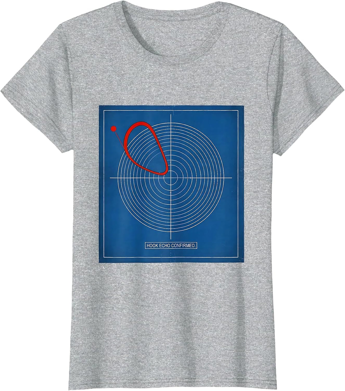 Hook Echo Confirmed Technical Blueprint Storm Chaser T-Shirt - Heather Grey