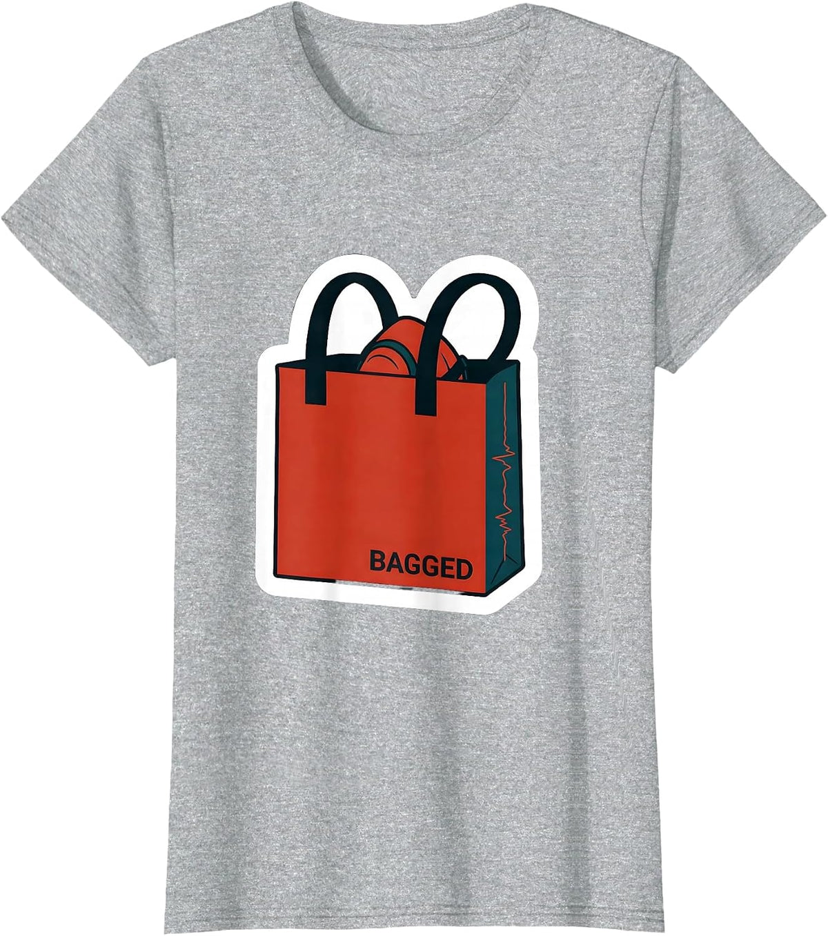 Women's Bagged Sticker Respiratory Therapist RT Humor Gift T-Shirt - Heather Grey