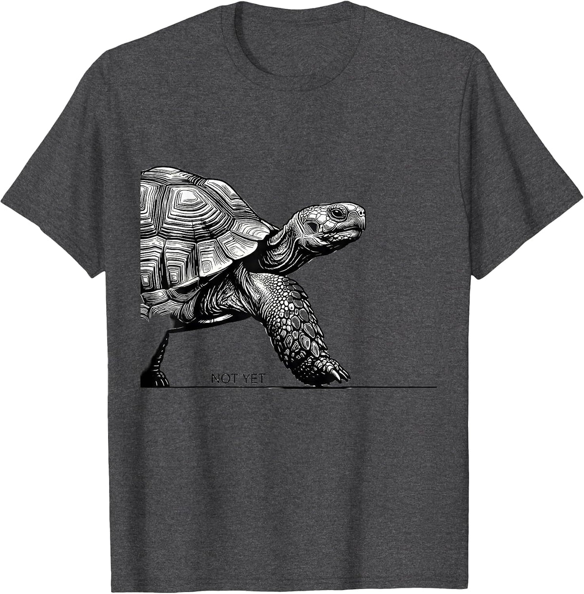 Not Yet Funny Tortoise Lover Pet Owner Gift T-Shirt - Dark Heather Grey