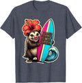 Trash Panda's Uglier Cousin Opossum Design T-Shirt - Heather Blue