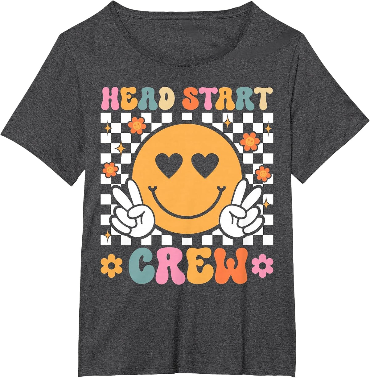 Head Start Crew Teacher Early Childhood Education Preschool T-Shirt - Dark Heather Grey