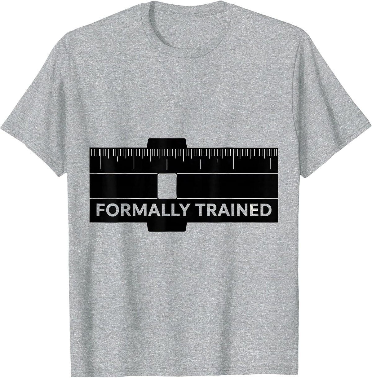 Men's Formally Trained Silhouette Retro Math Engineer Nerd Humor T-Shirt - Heather Grey