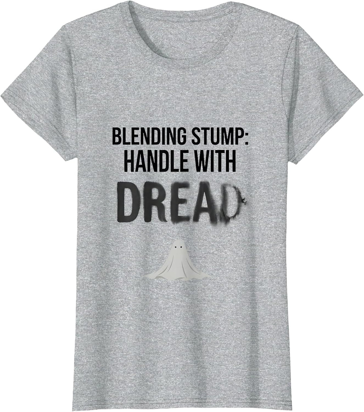 Blending Stump Handle With Dread Whimsical Art Teacher T-Shirt - Heather Grey