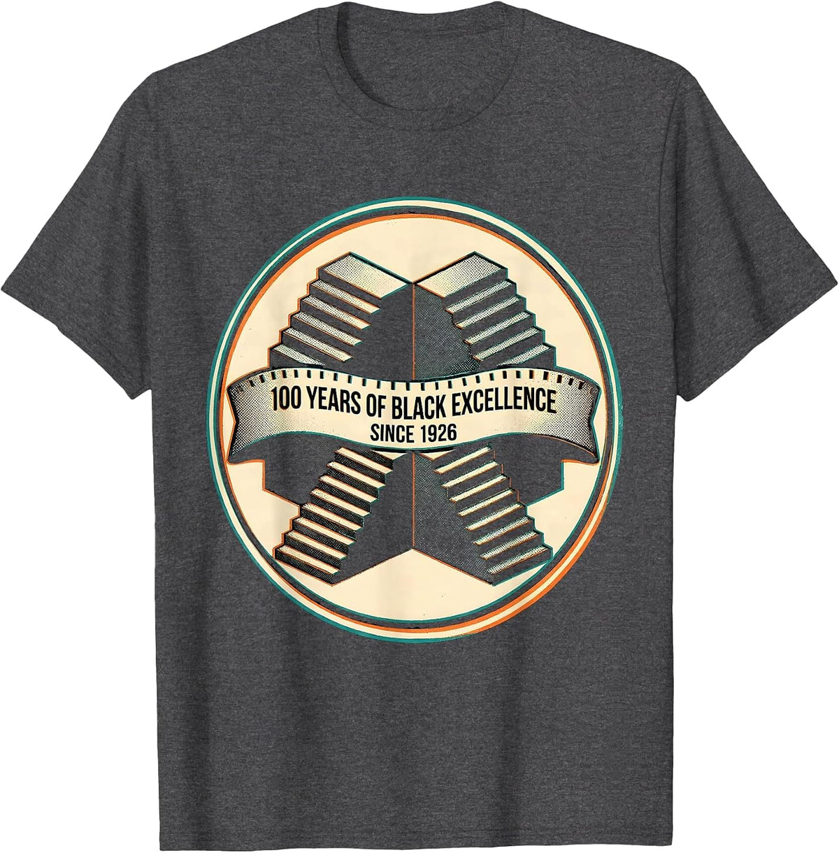 100 Years Of Black Excellence Since 1926 Centennial T-Shirt - Dark Heather Grey