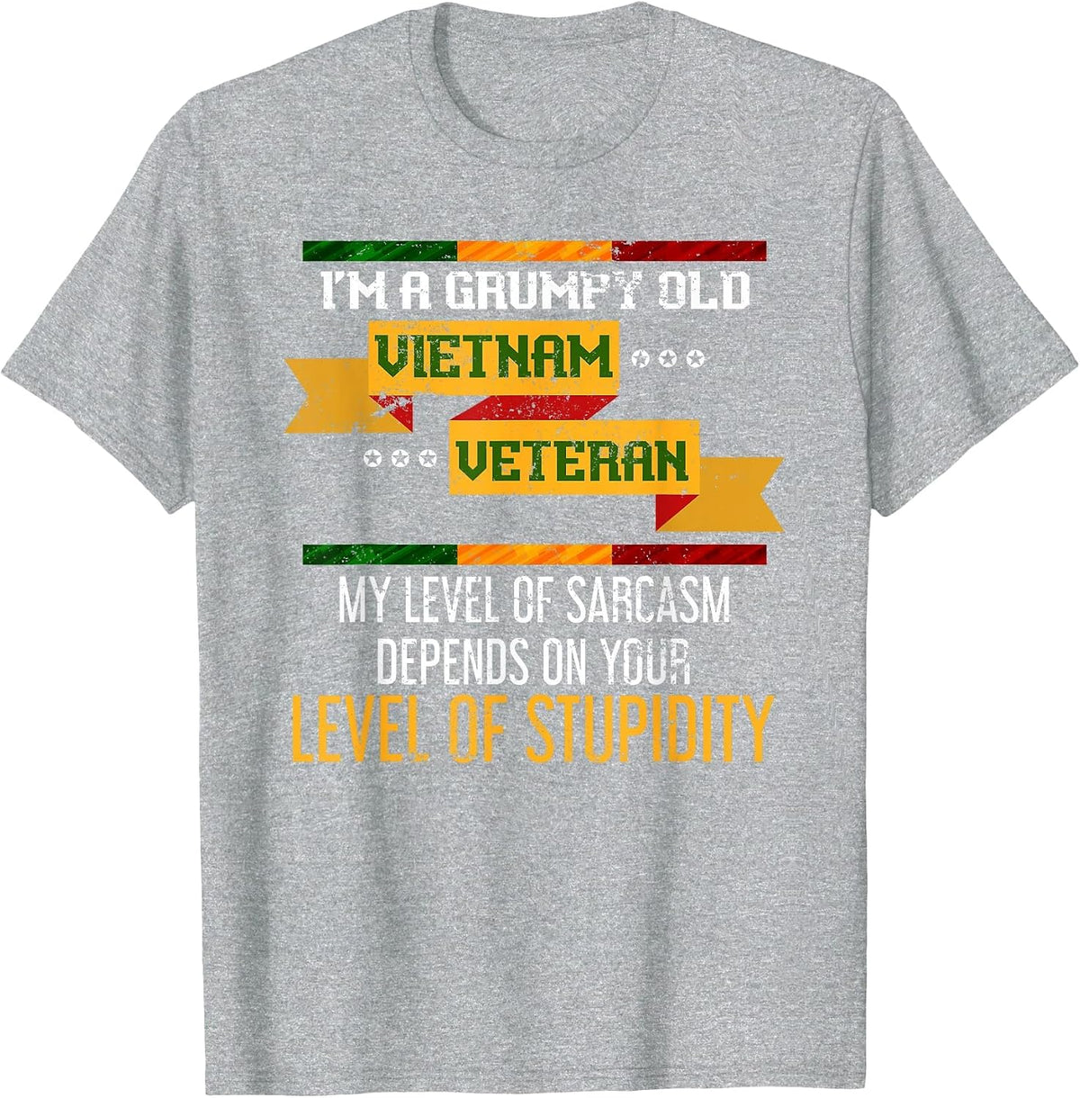 Funny Im A Grumpy Old Vietnam Veteran T-Shirt - Heather Grey