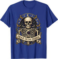 Dead on the Inside Dark Humor Graphic Design T-Shirt - Royal Blue