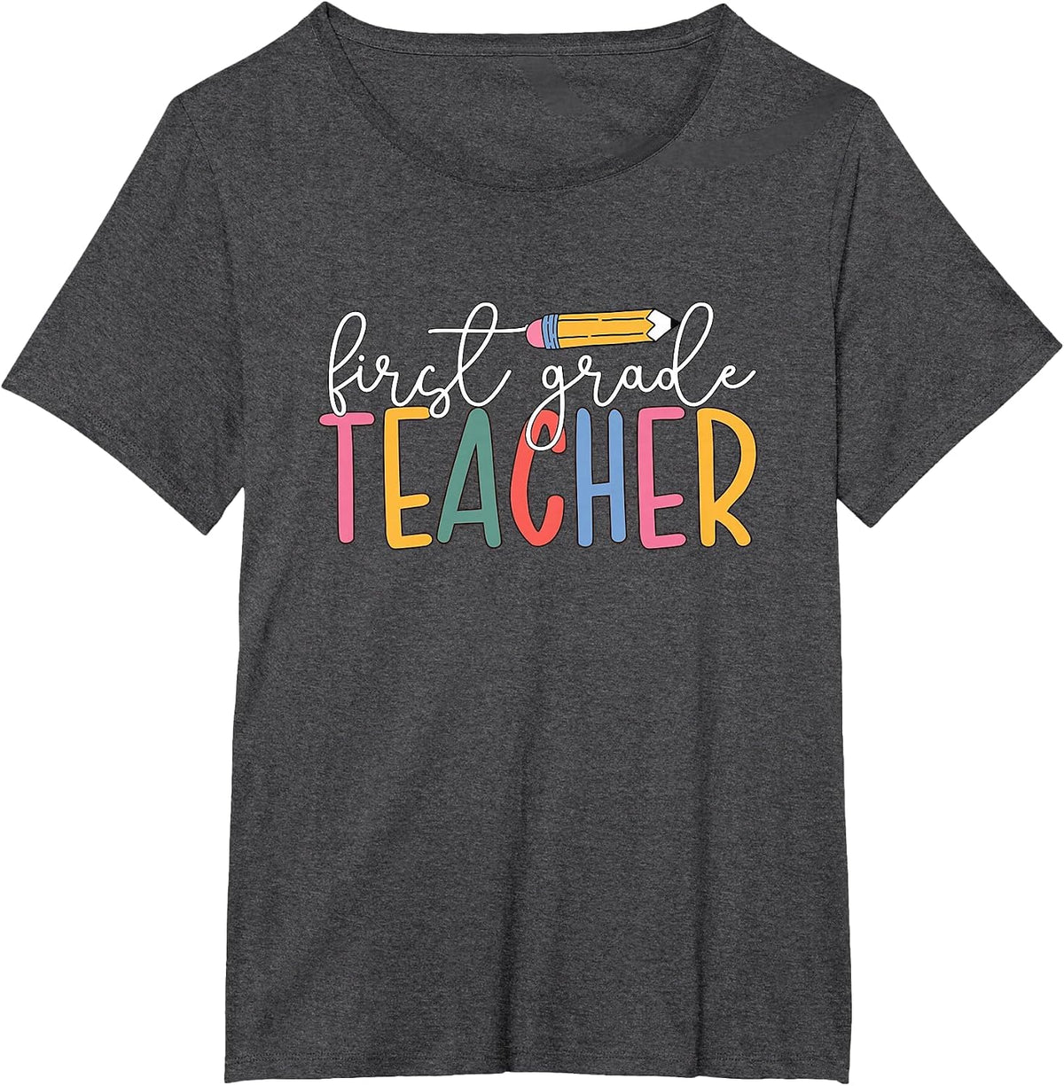 1st Grade Teacher Boho First Grade Teachers T-Shirt - Dark Heather Grey