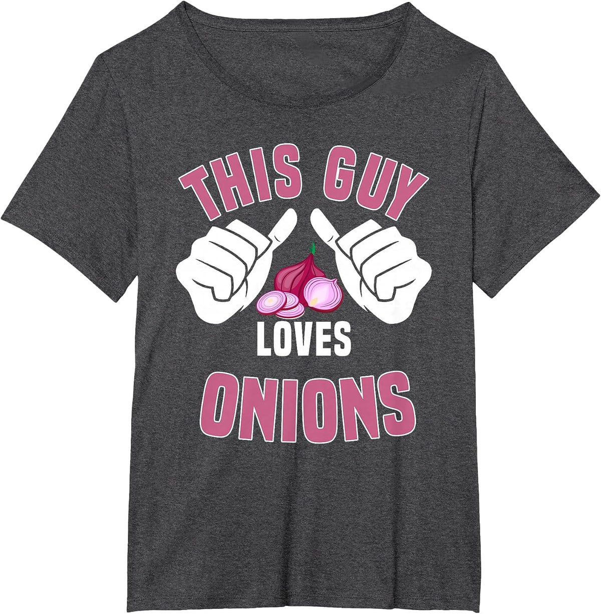 Funny Onions Lover Design Vegetables Onion T-Shirt - Dark Heather Grey